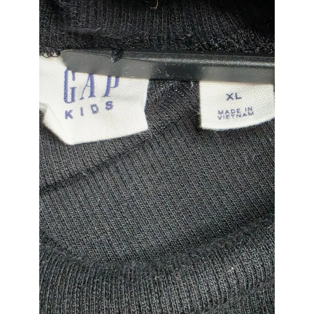 Gap Sweater Kids XL 12-13 Black Ribbed Knitted Easy Fit Long Sleeve Turtleneck